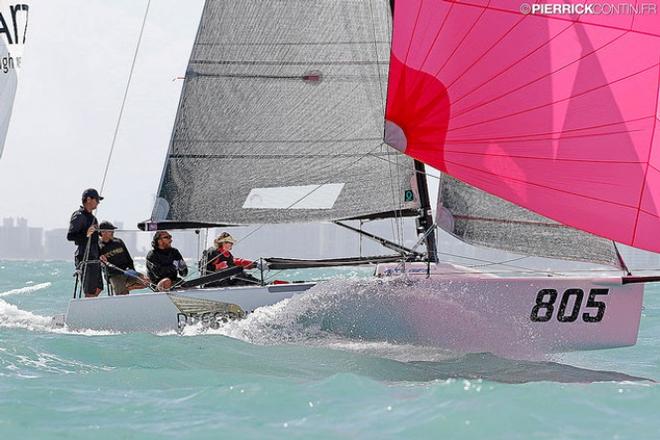Third runner-up in the Corinthian division at the 2016 Melges 24 Miami Worlds Decorum (USA-805) helmed by Hunter Ratliff ©  Pierrick Contin http://www.pierrickcontin.fr/